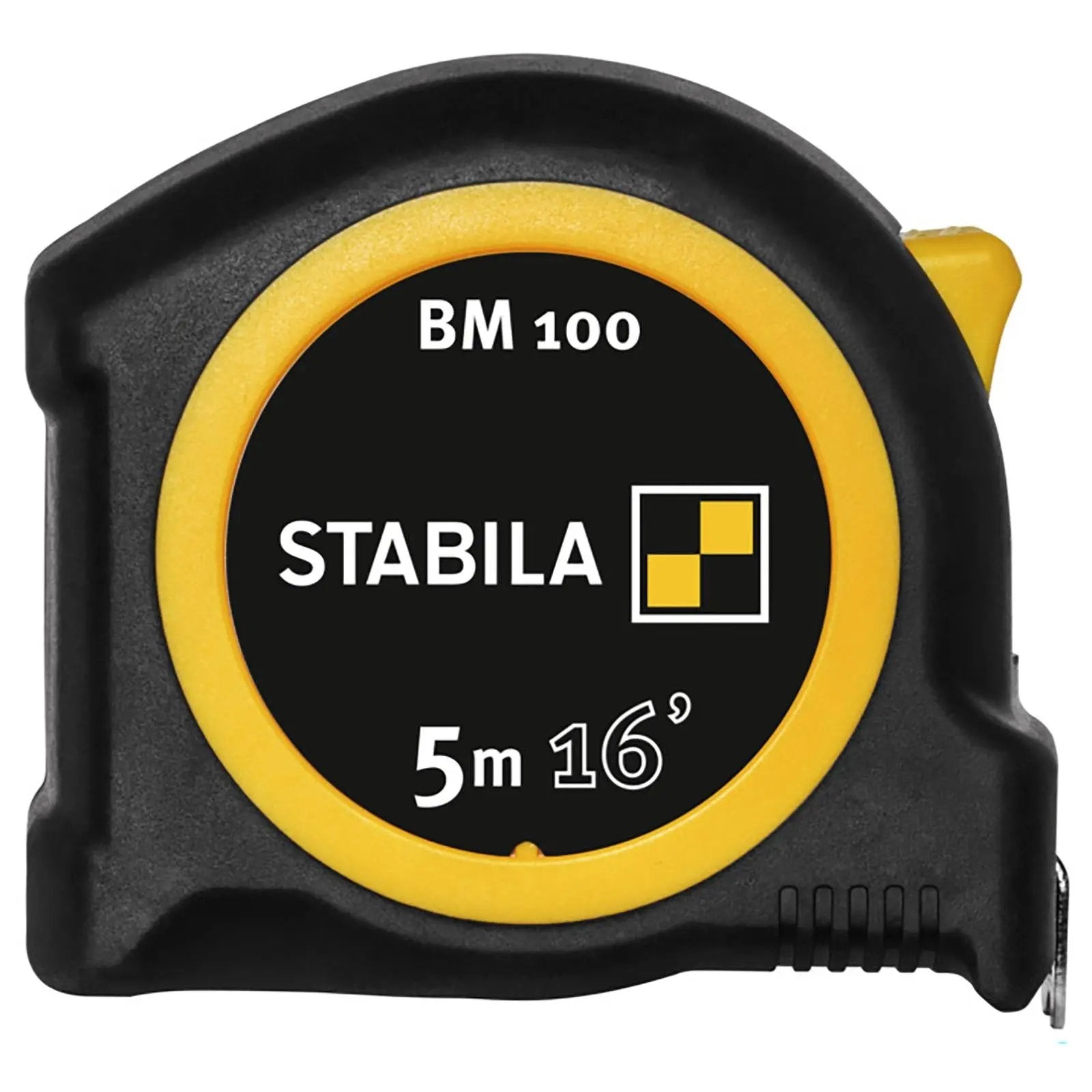 STABILA Pocket Tape Measure BM100 Metric / Imperial Scale Class II - Choose Size  White Rose Tools