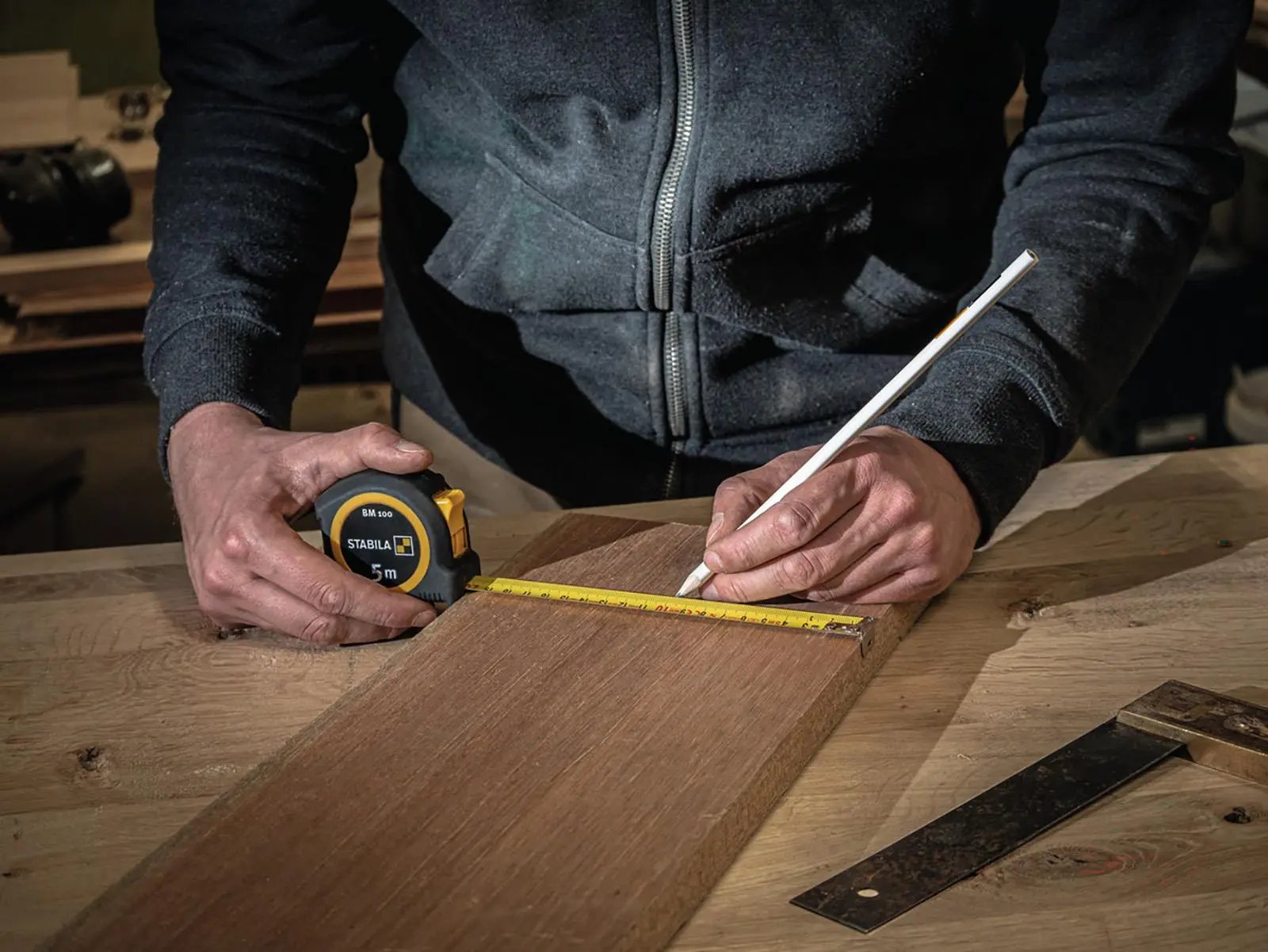 STABILA Pocket Tape Measure BM100 Metric / Imperial Scale Class II - Choose Size  White Rose Tools
