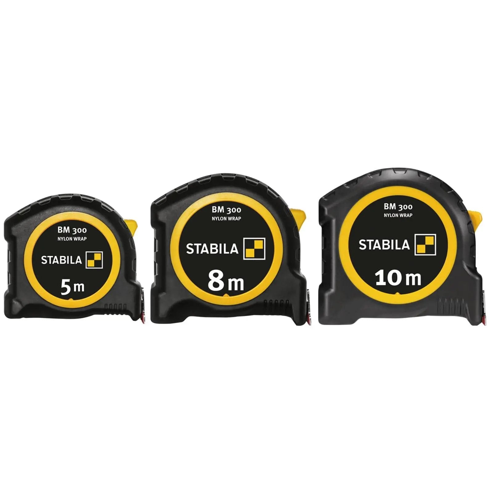 STABILA Pocket Tape Meausre BM300 Metric Scale Two Sided - Choose Size  White Rose Tools