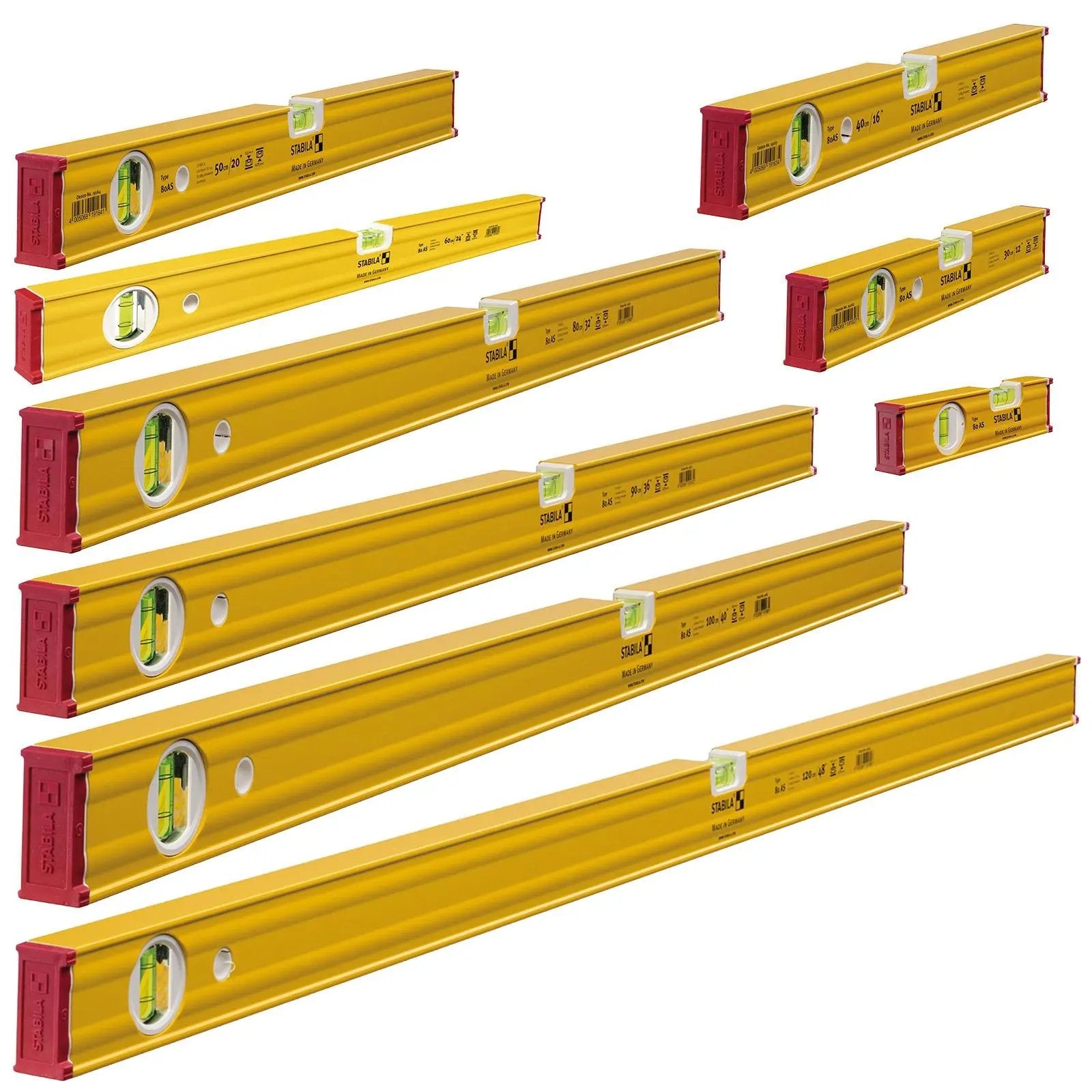 STABILA Type 80 AS Spirit Level - Choose Size  White Rose Tools