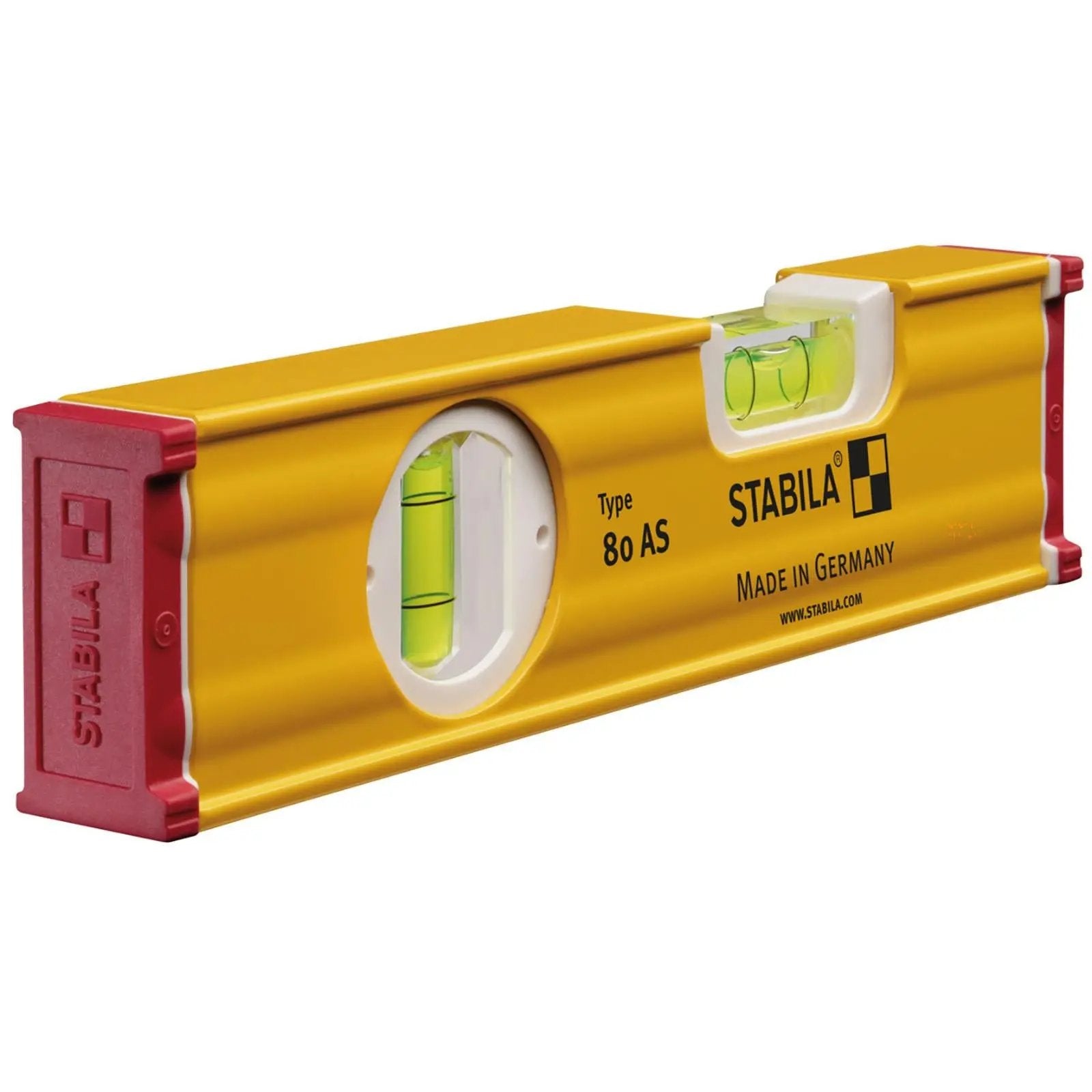 STABILA Type 80 AS Spirit Level Set 5 Piece with Level Bag (20cm, 40cm, 60mm, 90cm, 120cm)  White Rose Tools