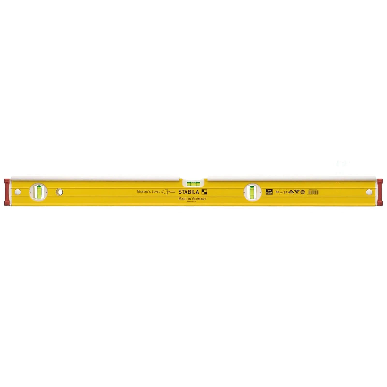 STABILA Type 96-2 K Masons Spirit Level 81cm for Bricklayers Aluminium Profile 16403  White Rose Tools