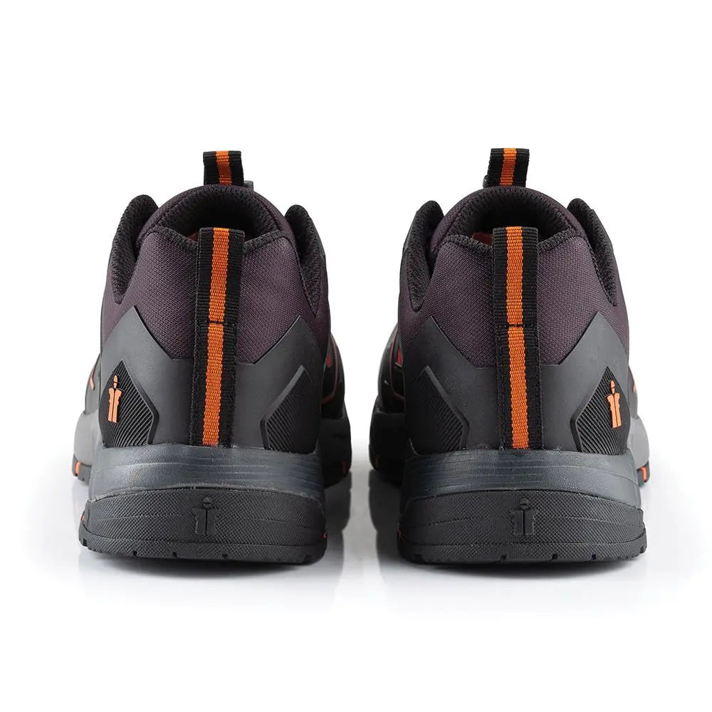 Scruffs Air Safety Trainers Black / Orange - Choose Size  White Rose Tools
