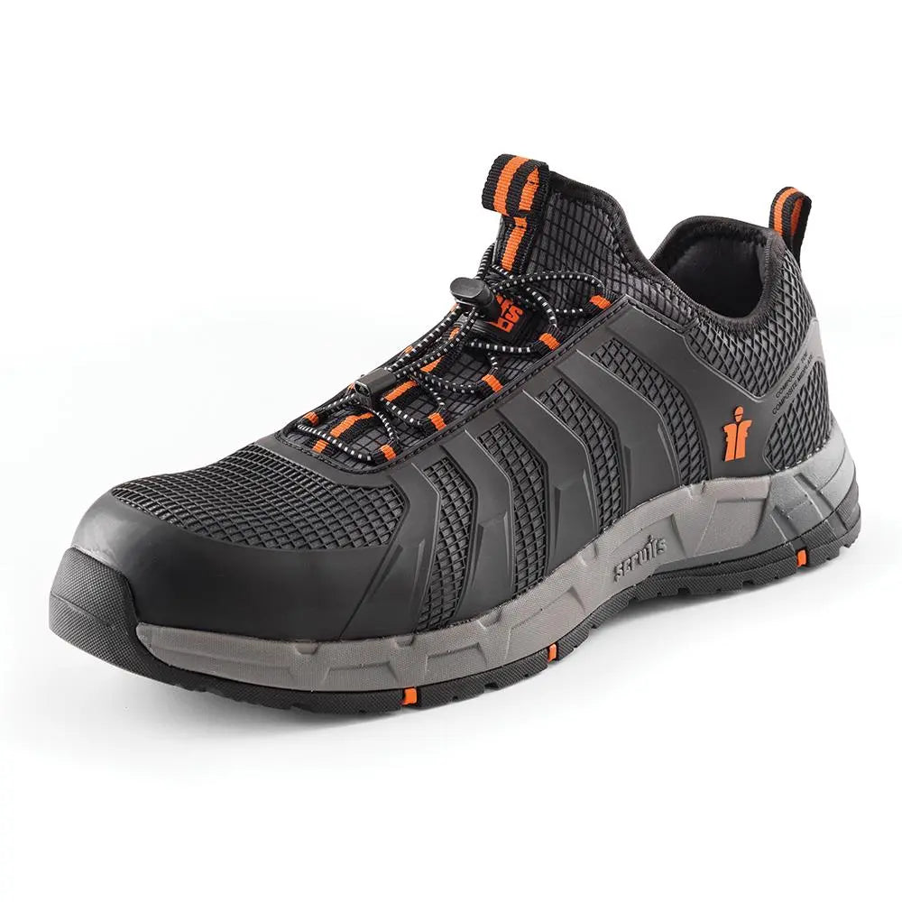 Scruffs Argon Safety Trainers Black - Choose Size  White Rose Tools