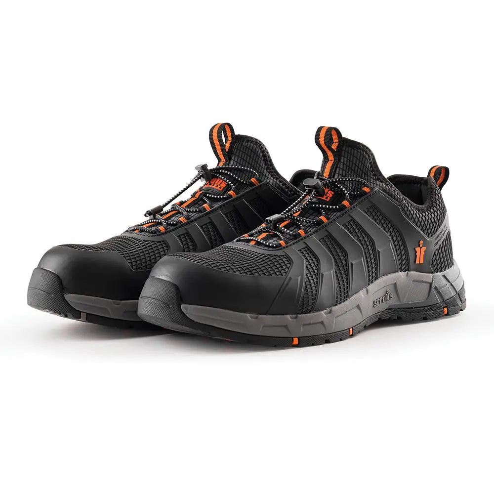 Scruffs Argon Safety Trainers Black - Choose Size  White Rose Tools