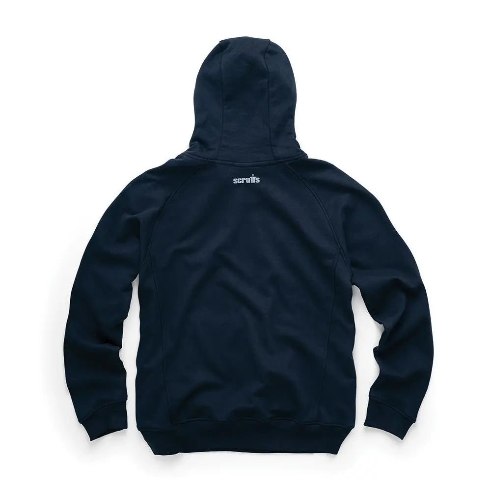 Scruffs Eco Worker Hoodie Navy - Choose Size  White Rose Tools