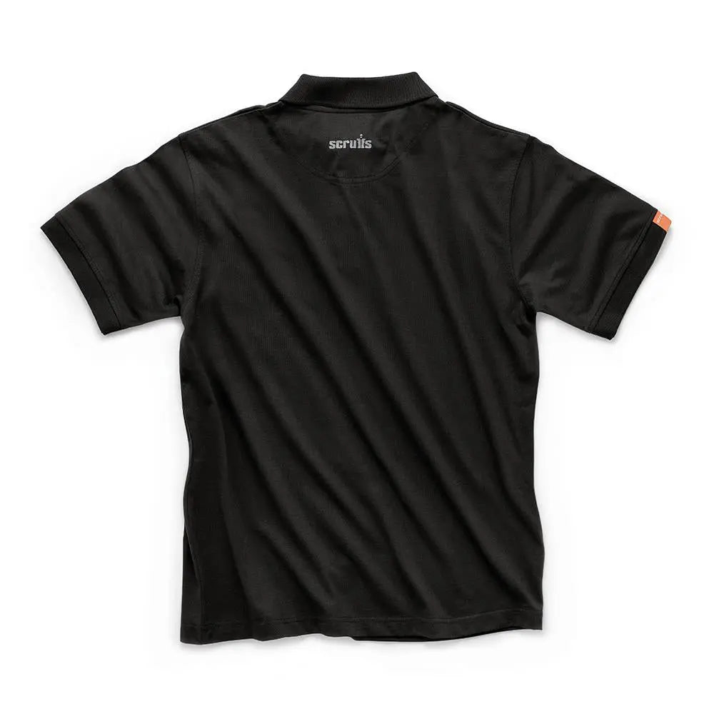 Scruffs Eco Worker Polo Shirt Black - Choose Size  White Rose Tools