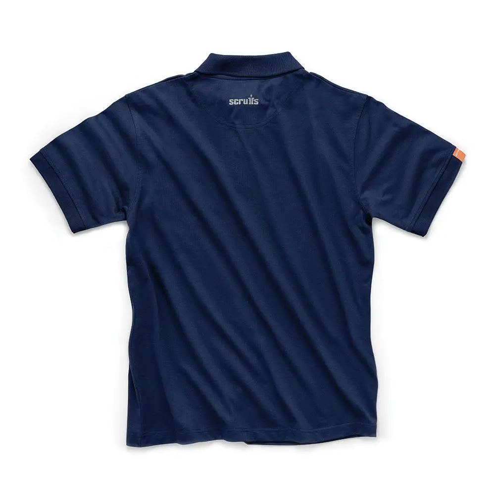 Scruffs Eco Worker Polo Shirt Navy - Choose Size  White Rose Tools