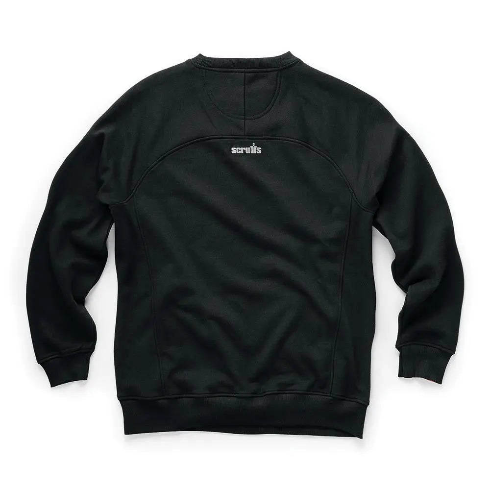 Scruffs Eco Worker Sweatshirt Black - Choose Size  White Rose Tools