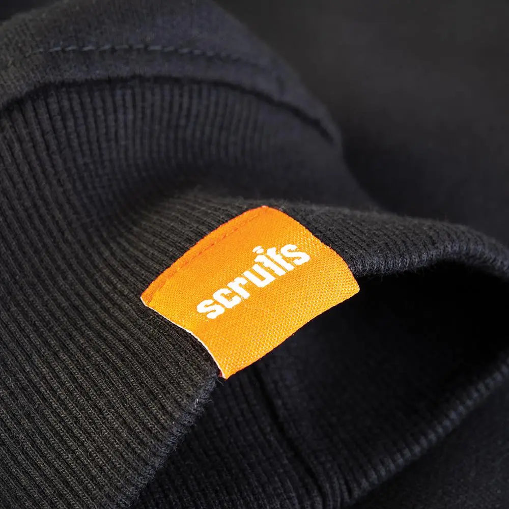Scruffs Eco Worker Sweatshirt Black - Choose Size  White Rose Tools