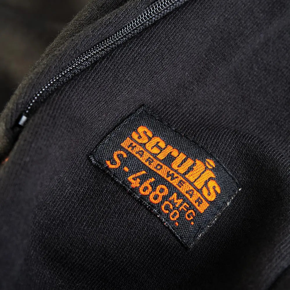 Scruffs Eco Worker Sweatshirt Black - Choose Size  White Rose Tools