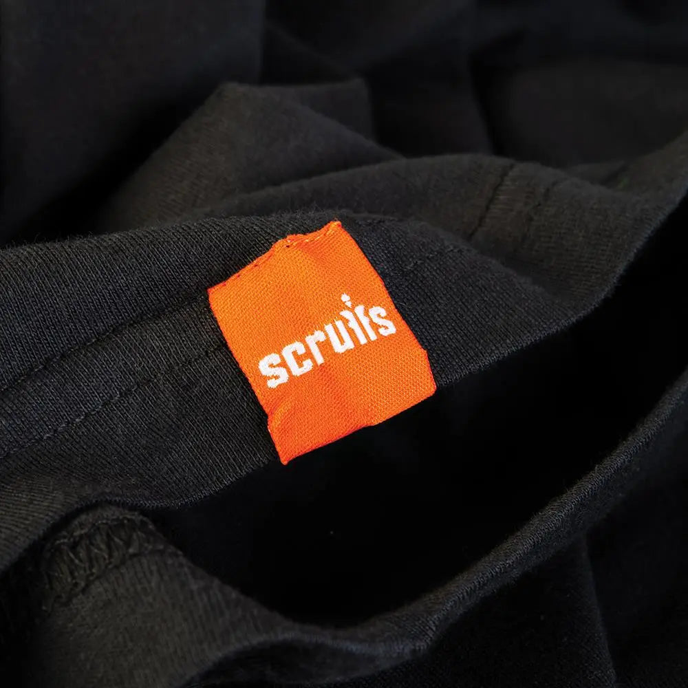 Scruffs Eco Worker T-Shirt Black - Choose Size  White Rose Tools