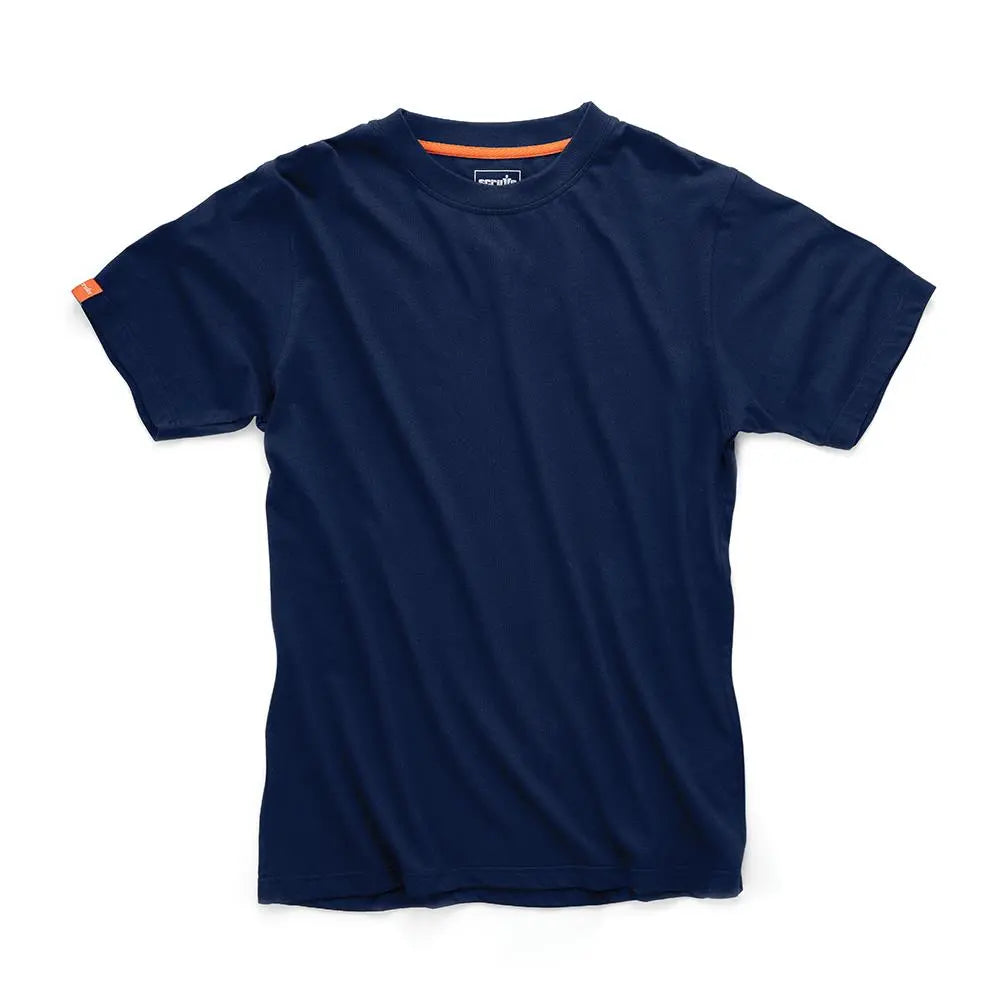 Scruffs Eco Worker T-Shirt Navy - Choose Size  White Rose Tools