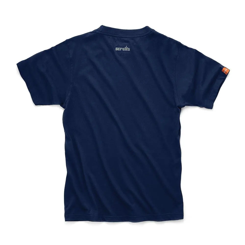 Scruffs Eco Worker T-Shirt Navy - Choose Size  White Rose Tools