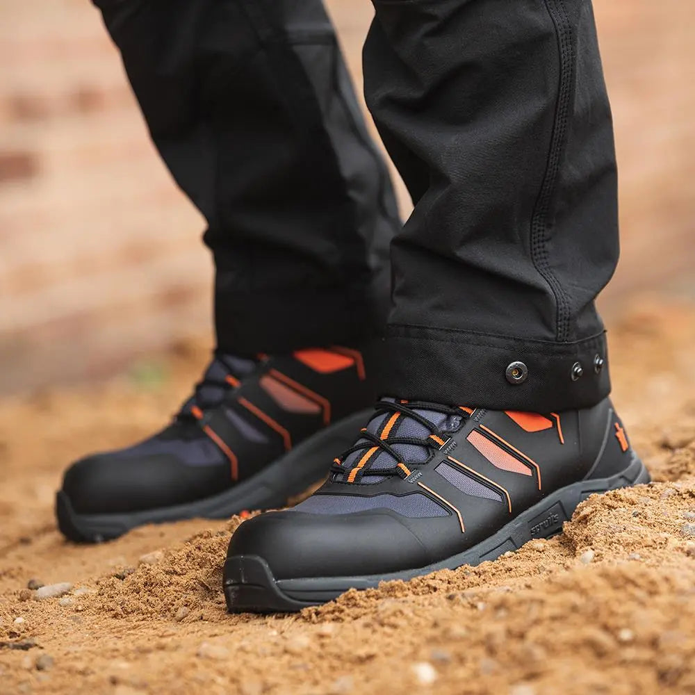 Scruffs Glide Safety Boot Black / Orange - Choose Size  White Rose Tools