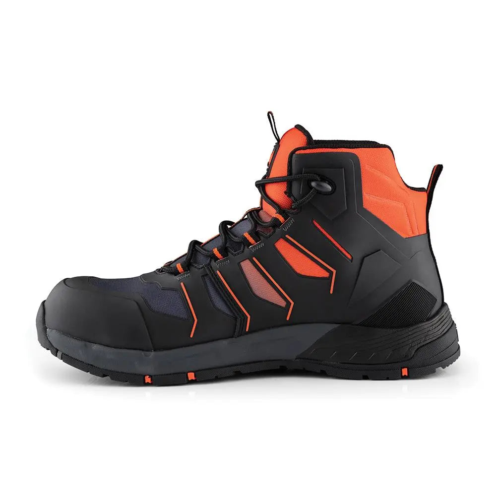 Scruffs Glide Safety Boot Black / Orange - Choose Size  White Rose Tools