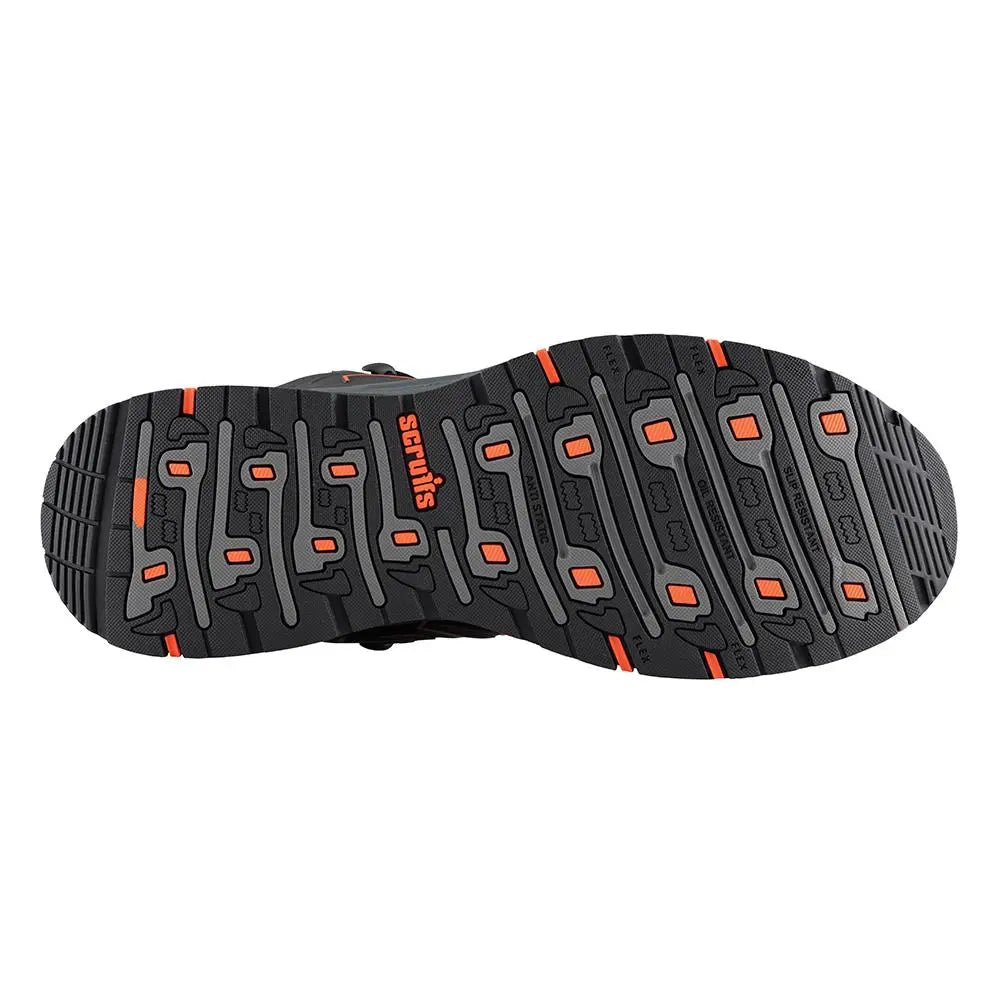 Scruffs Glide Safety Boot Black / Orange - Choose Size  White Rose Tools
