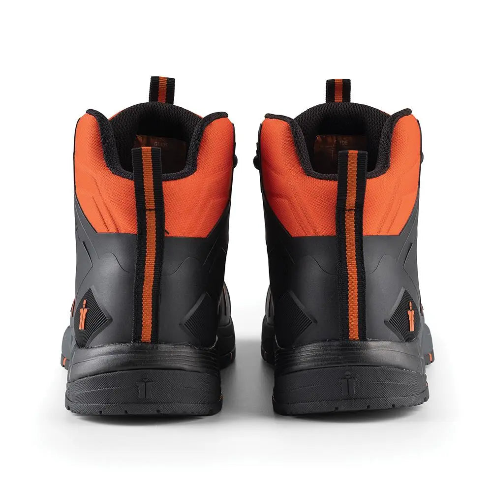 Scruffs Glide Safety Boot Black / Orange - Choose Size  White Rose Tools
