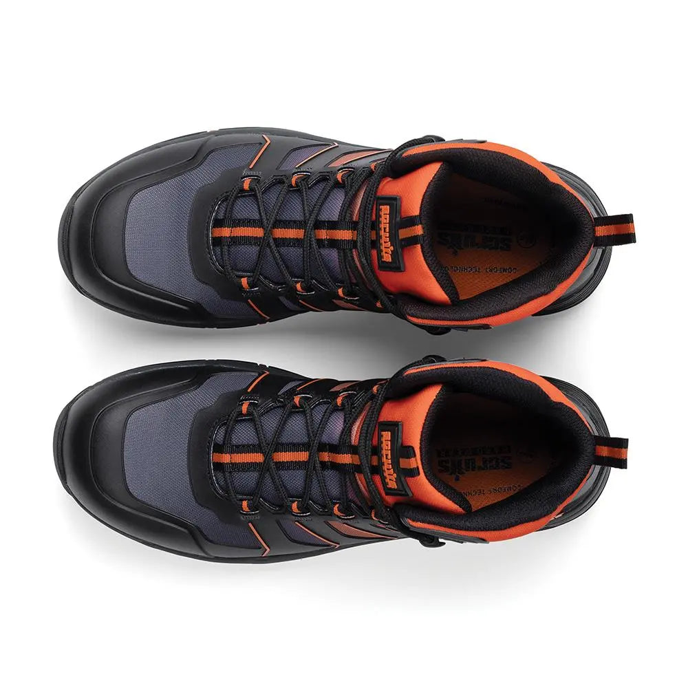 Scruffs Glide Safety Boot Black / Orange - Choose Size  White Rose Tools