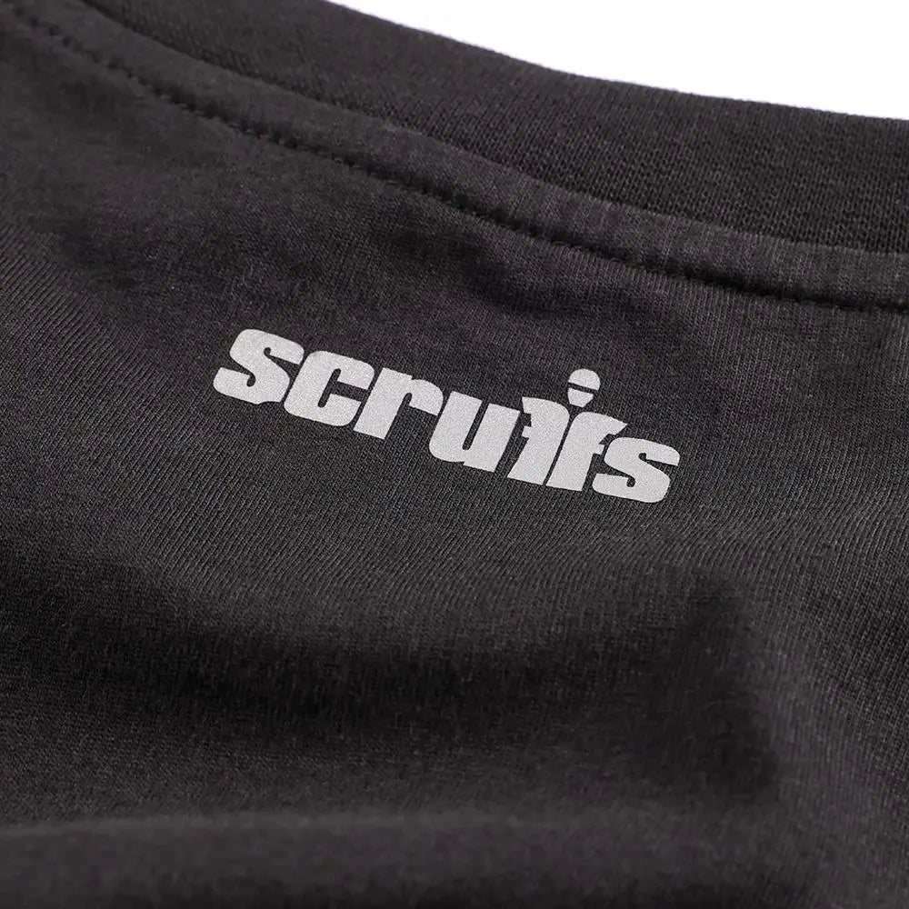 Scruffs Graphic T-Shirt Black Cotton - Choose Size  White Rose Tools