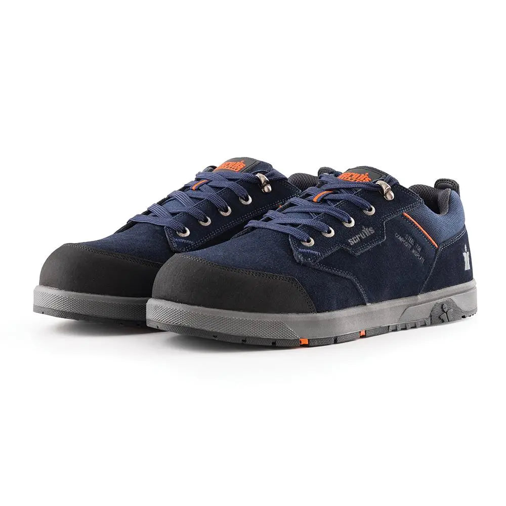 Scruffs Halo 3 Safety Trainers Navy - Choose Size  White Rose Tools