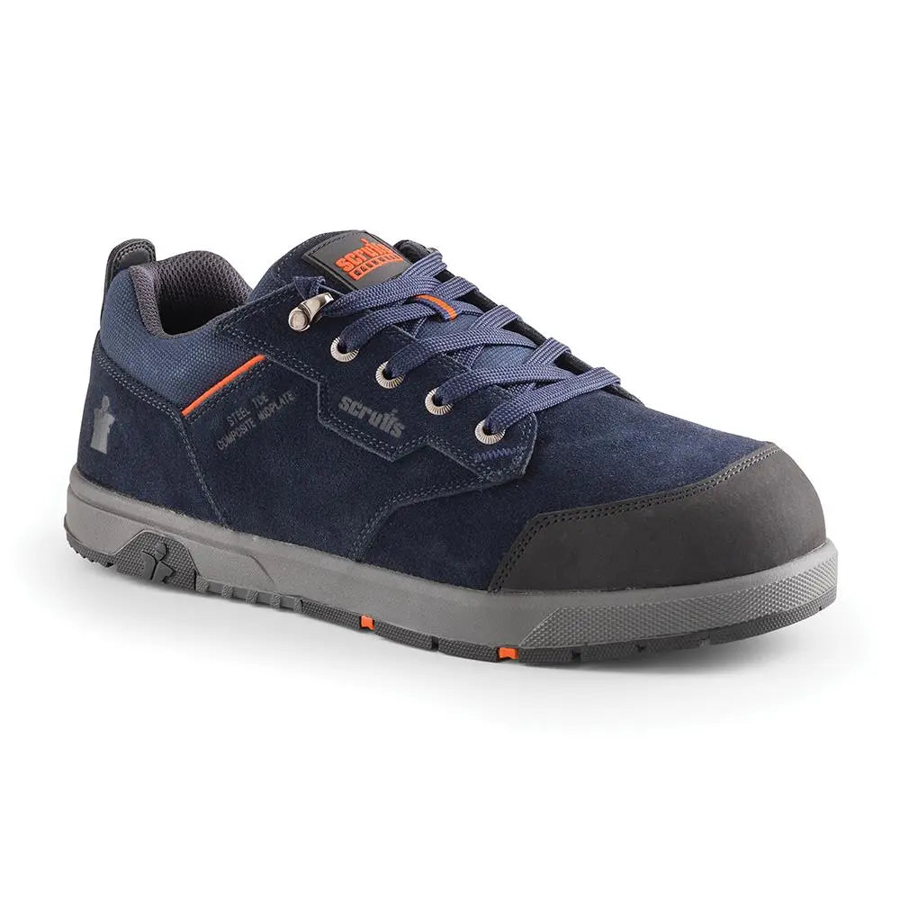 Scruffs Halo 3 Safety Trainers Navy - Choose Size  White Rose Tools