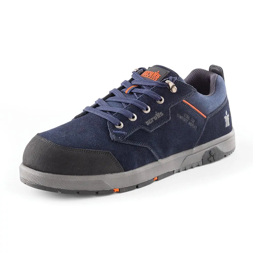 Scruffs Halo 3 Safety Trainers Navy - Choose Size  White Rose Tools