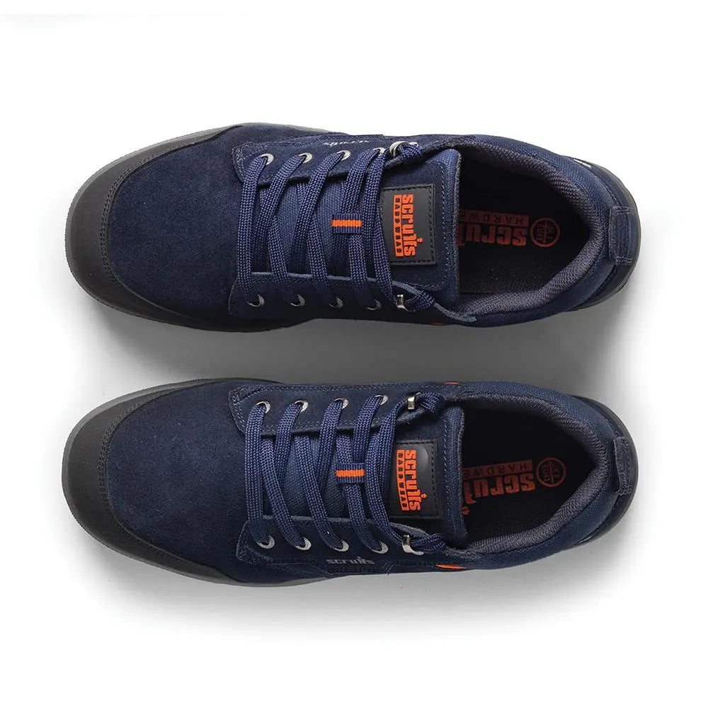 Scruffs Halo 3 Safety Trainers Navy - Choose Size  White Rose Tools