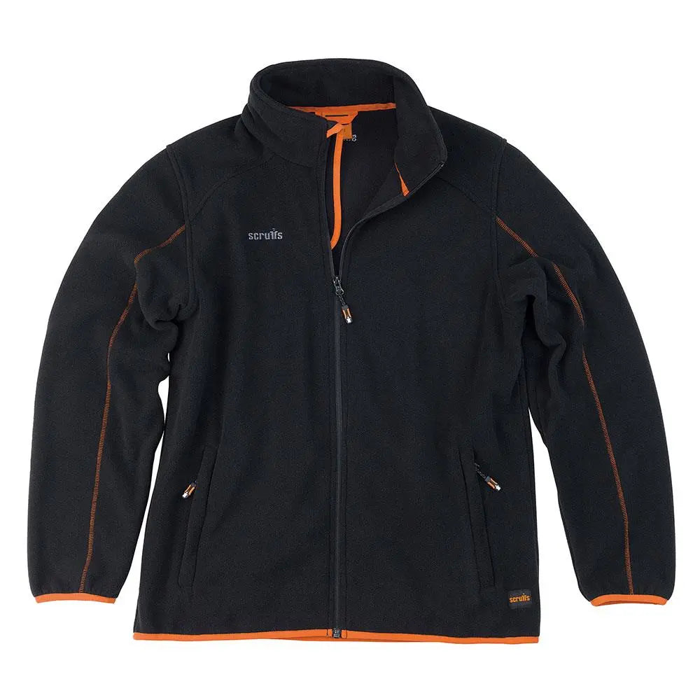 Scruffs Harbour Micro Fleece Jacket Black - Choose Size  White Rose Tools