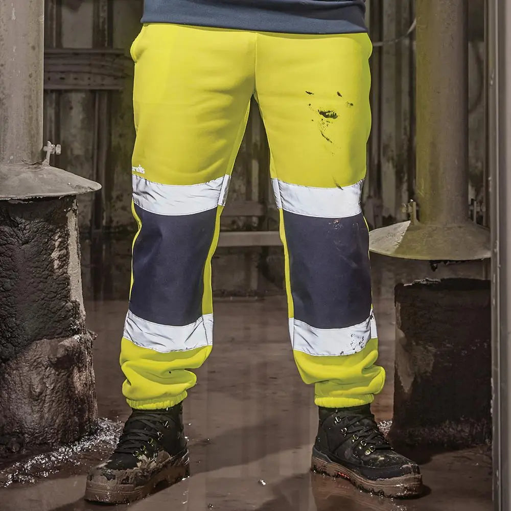 Scruffs High Visibility Joggers Class 1 Yellow / Navy - Choose Size  White Rose Tools