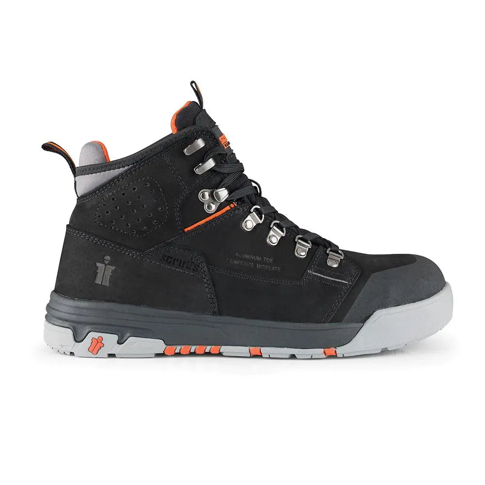 Scruffs Hydra Safety Boots Black - Choose Size  White Rose Tools