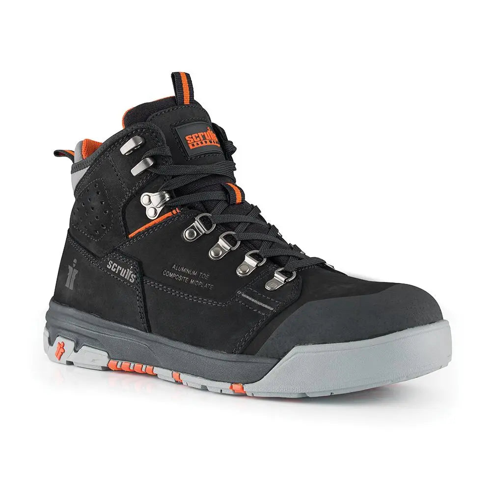 Scruffs Hydra Safety Boots Black - Choose Size  White Rose Tools