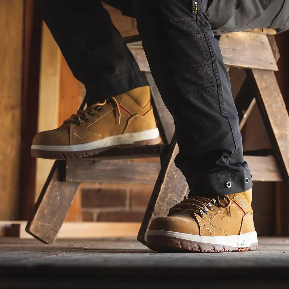Scruffs Nevis Safety Boots Tan - Choose Size  White Rose Tools