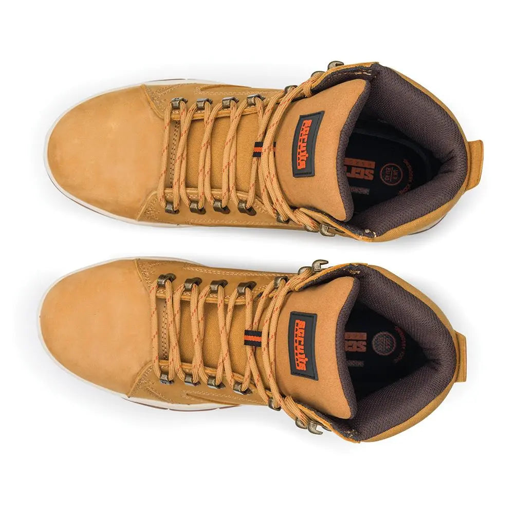 Scruffs Nevis Safety Boots Tan - Choose Size  White Rose Tools
