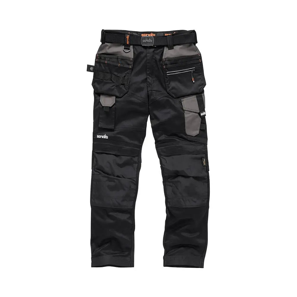 Scruffs Pro Flex Holster Trousers Black - Choose Size  White Rose Tools