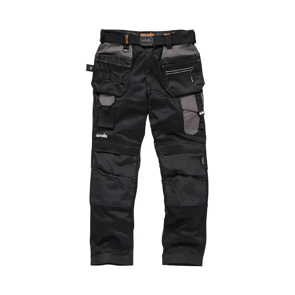 Scruffs Pro Flex Holster Trousers Black - Choose Size  White Rose Tools