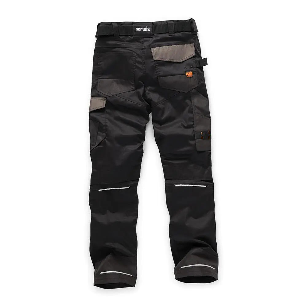 Scruffs Pro Flex Trousers Black 32S T55384  White Rose Tools