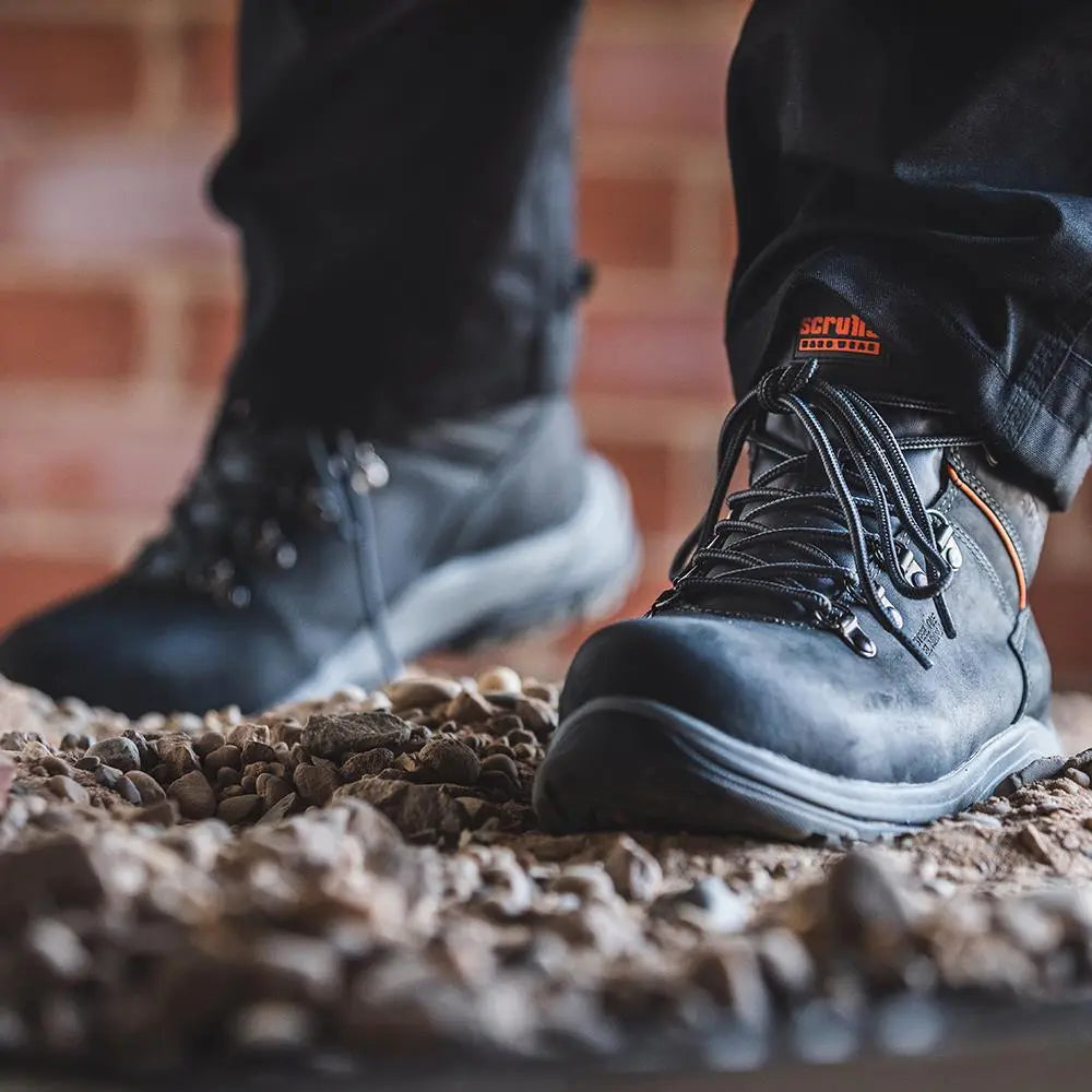 Scruffs Rafter Safety Boots Black - Choose Size  White Rose Tools