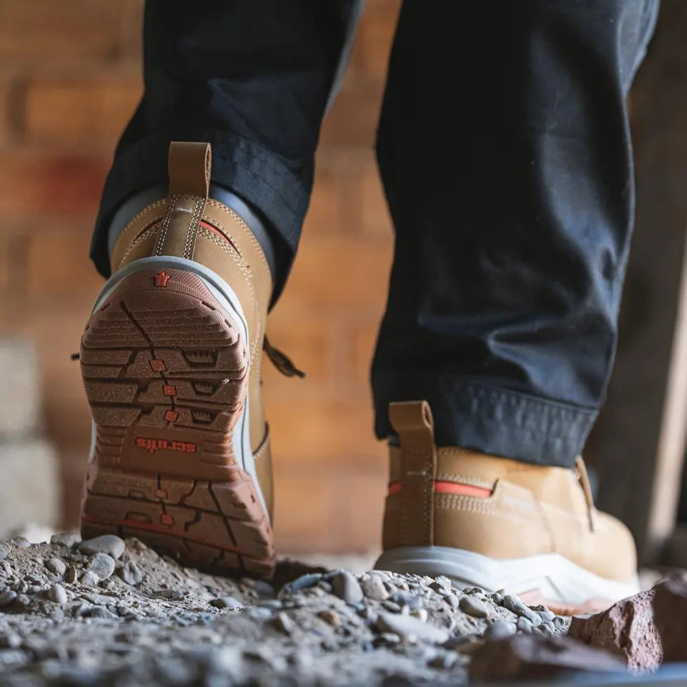 Scruffs Ridge Safety Boots Tan - Choose Size  White Rose Tools