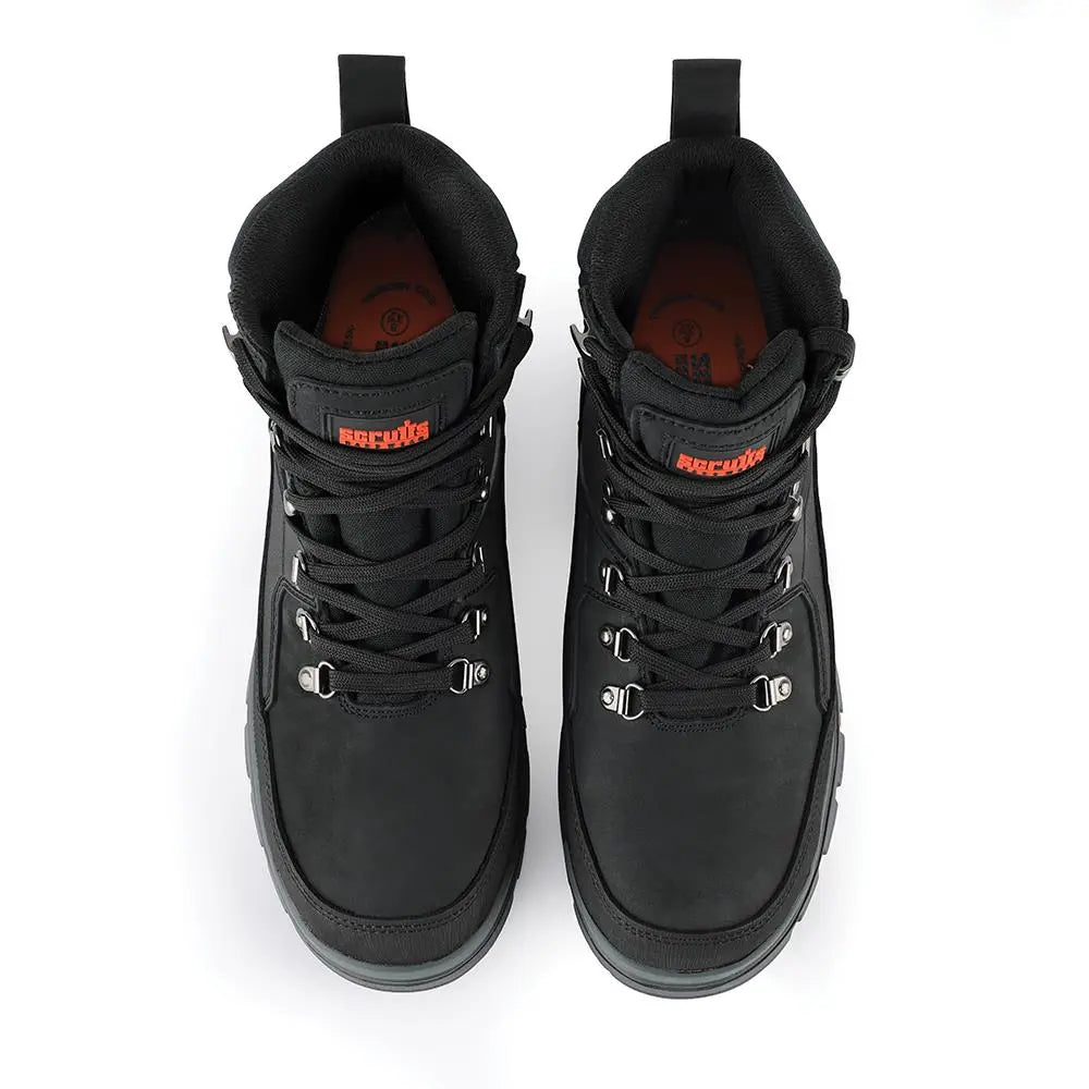 Scruffs Rugged Safety Boot Workwear Black - Choose Size  White Rose Tools