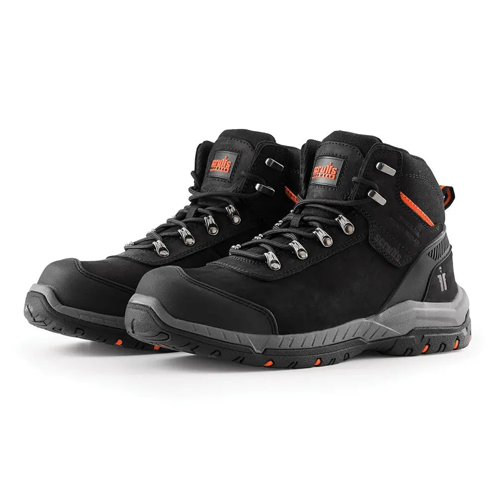 Scruffs Sabatan Safety Boots Black - Choose Size  White Rose Tools