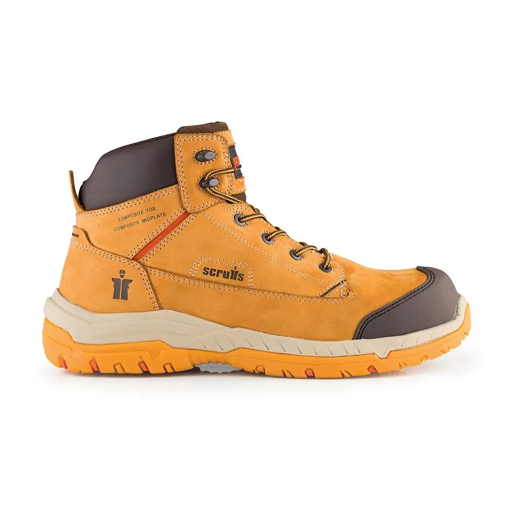 Scruffs Solleret Safety Boots Tan - Choose Size  White Rose Tools