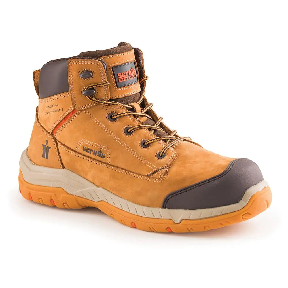 Scruffs Solleret Safety Boots Tan - Choose Size  White Rose Tools