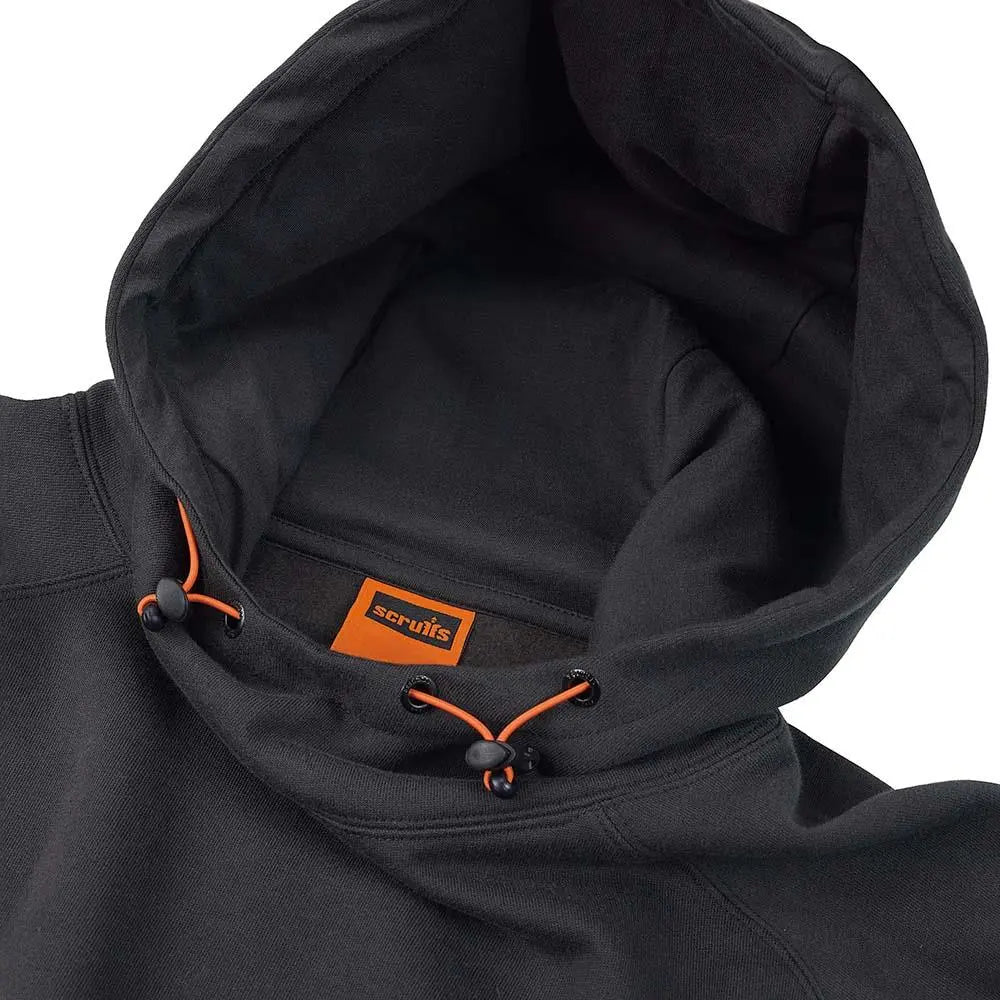 Scruffs Tamworth Logo Hoodie Black - Choose Size  White Rose Tools