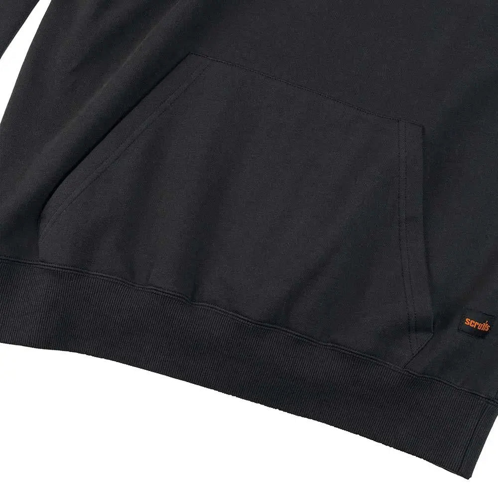 Scruffs Tamworth Logo Hoodie Black - Choose Size  White Rose Tools
