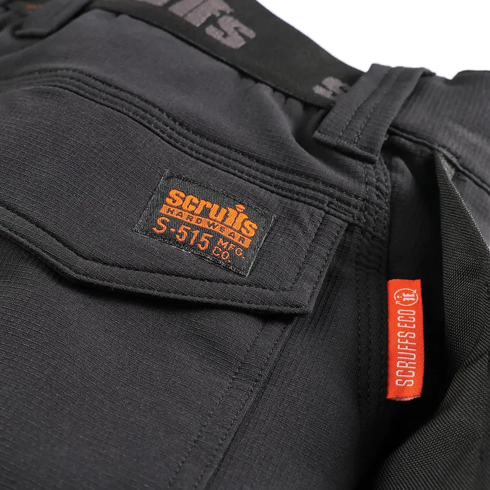Scruffs Tech Holster Trousers Black - Choose Size  White Rose Tools