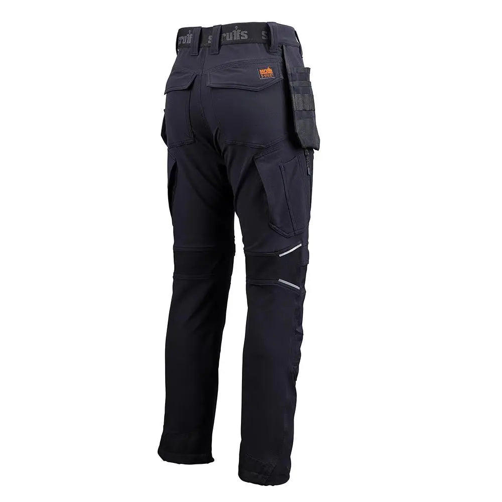 Scruffs Tech Holster Trousers Black - Choose Size  White Rose Tools