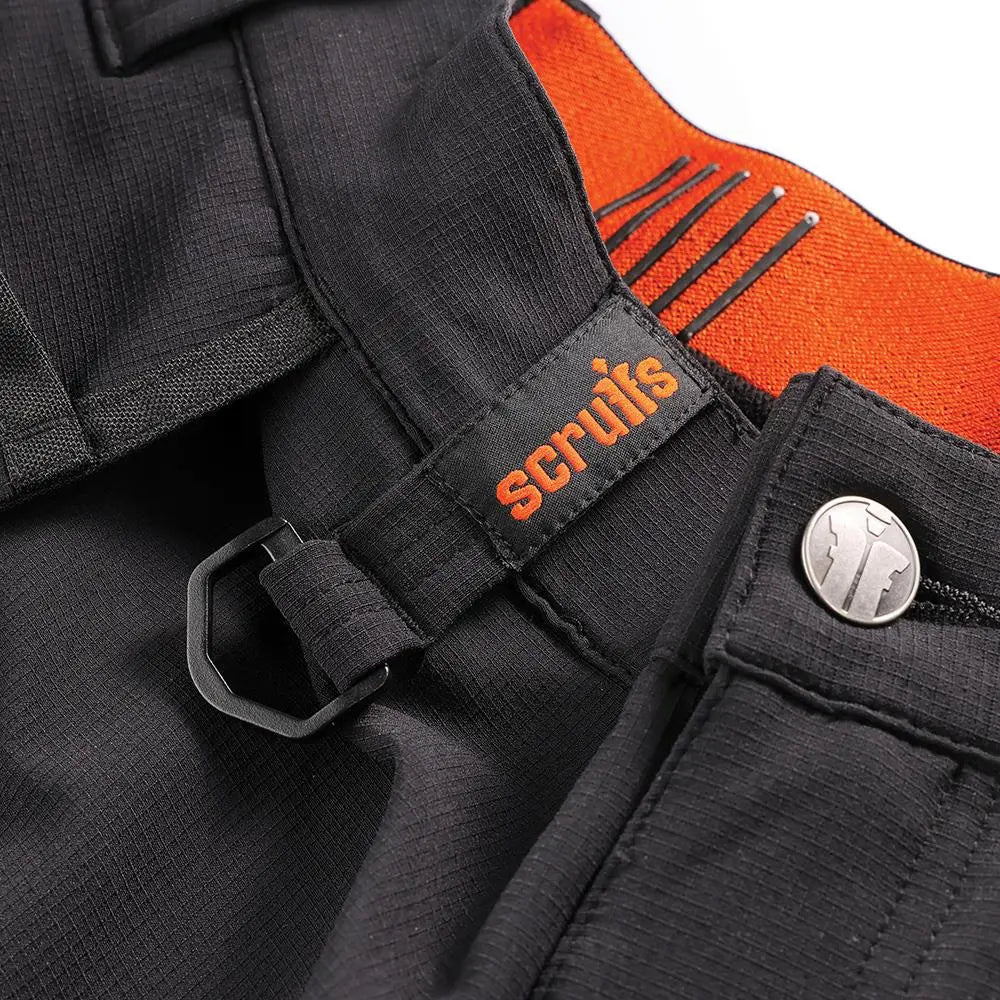 Scruffs Tech Holster Trousers Black - Choose Size  White Rose Tools