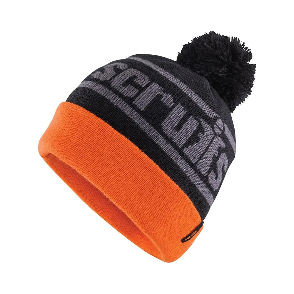 Scruffs Trade Bobble Hat Black/Orange T55334  White Rose Tools