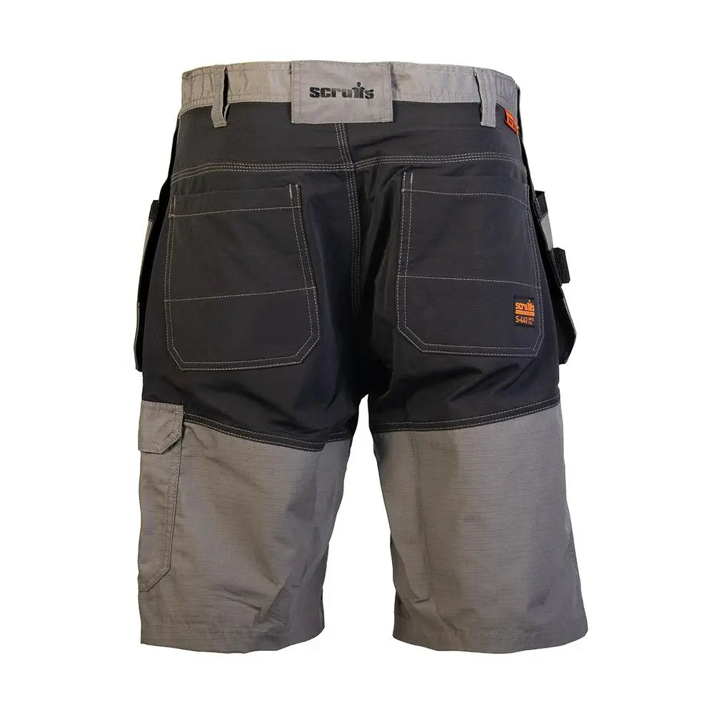 Scruffs Trade Flex Holster Shorts Graphite - Choose Size  White Rose Tools